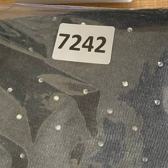 INC International Concepts Gray Acrylic Wool Silver Beaded Crewneck Sweater M - Picture 9 of 9